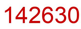 Number 142630 red image
