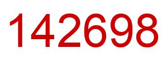Number 142698 red image