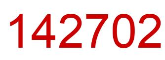Number 142702 red image