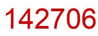 Number 142706 red image