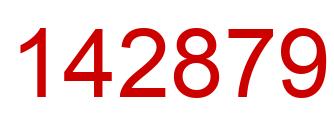 Number 142879 red image