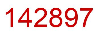 Número 142897 imagen rojo