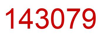 Number 143079 red image