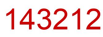 Number 143212 red image