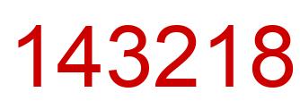 Number 143218 red image