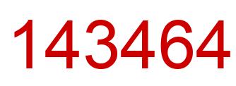 Number 143464 red image