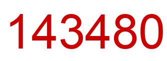 Number 143480 red image