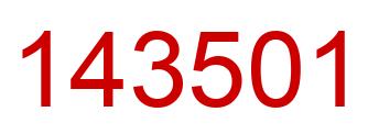 Number 143501 red image