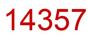 Number 14357 red image