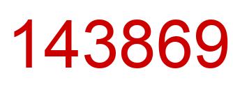 Number 143869 red image