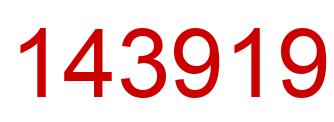 Number 143919 red image