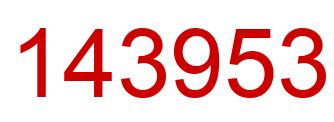Number 143953 red image