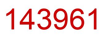 Number 143961 red image