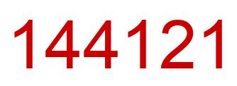 Number 144121 red image