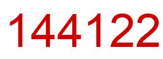 Number 144122 red image