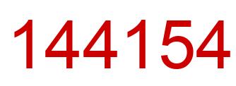 Number 144154 red image