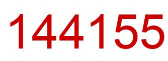 Number 144155 red image