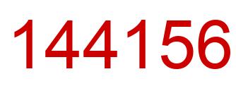 Number 144156 red image