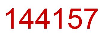 Number 144157 red image