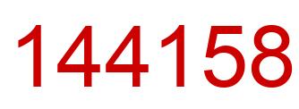 Number 144158 red image