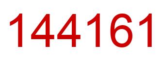 Number 144161 red image
