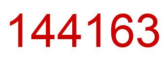 Number 144163 red image