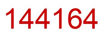Number 144164 red image