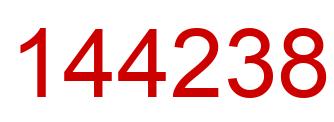 Number 144238 red image