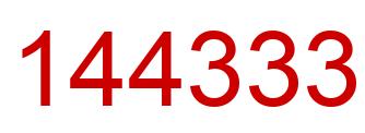 Número 144333 imagen rojo