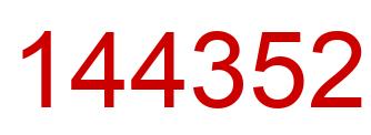 Number 144352 red image