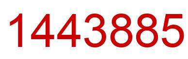 Number 1443885 red image