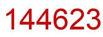 Number 144623 red image