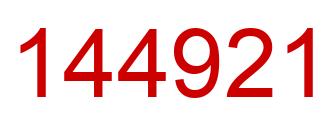 Number 144921 red image