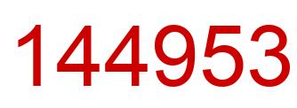 Number 144953 red image