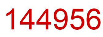 Number 144956 red image