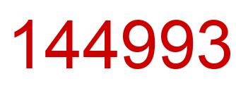 Number 144993 red image