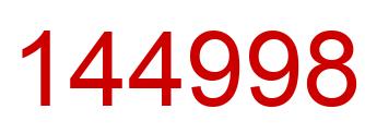 Number 144998 red image