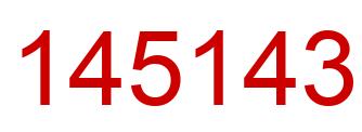 Number 145143 red image