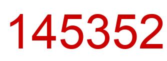Number 145352 red image