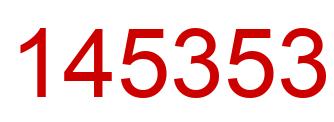 Number 145353 red image
