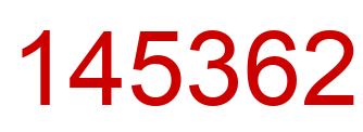 Number 145362 red image