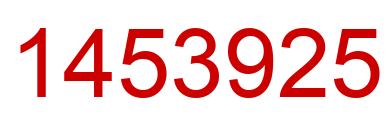 Number 1453925 red image