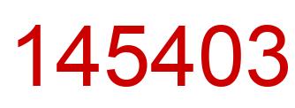 Number 145403 red image