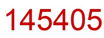 Number 145405 red image