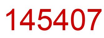 Number 145407 red image