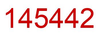 Number 145442 red image
