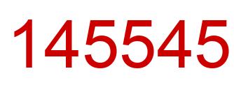 Number 145545 red image