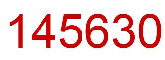 Number 145630 red image