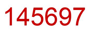 Number 145697 red image