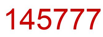 Number 145777 red image